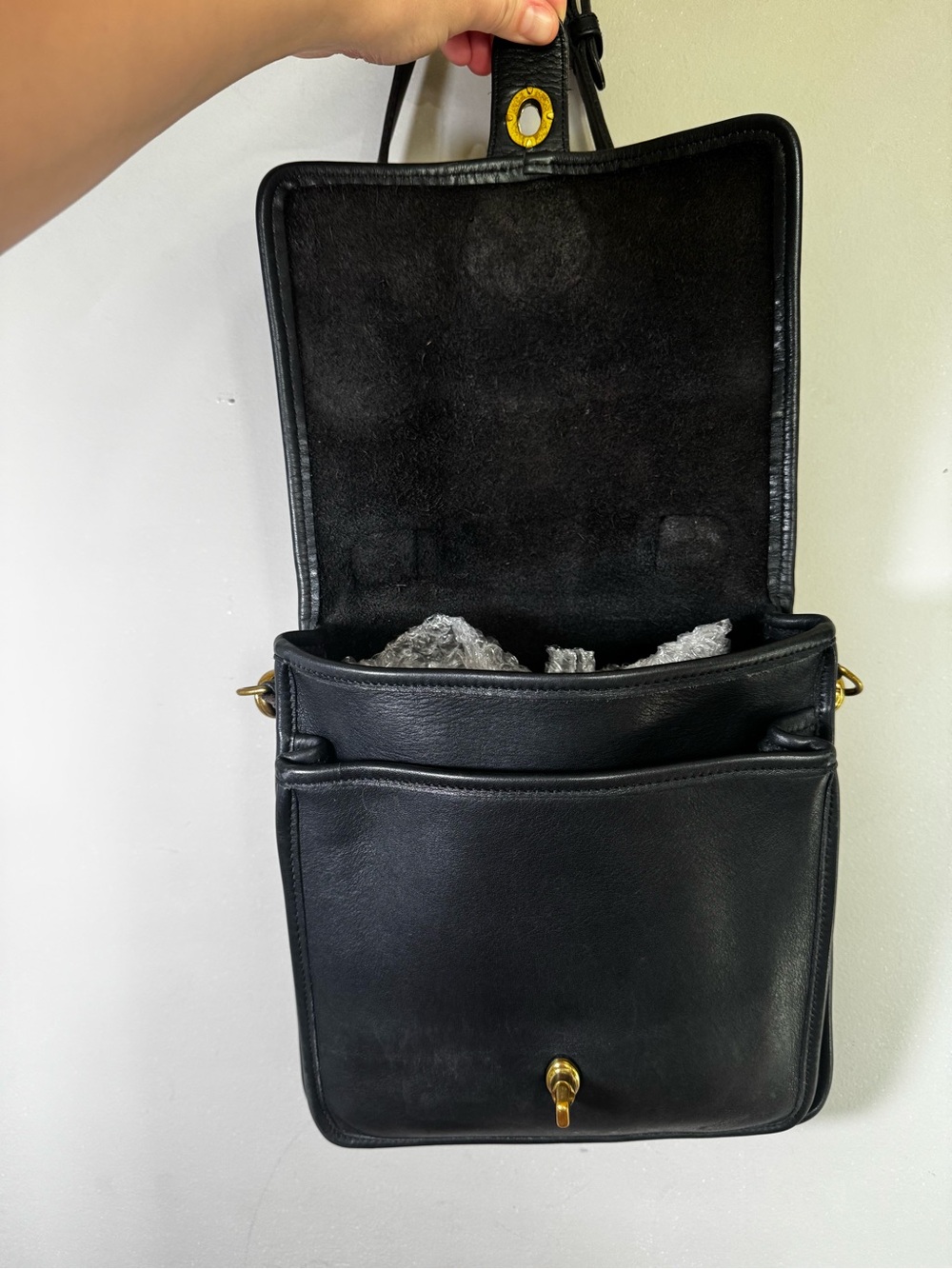 Vintage Coach Black Legacy Station Bag 5130 Crossbody USA Made - Picture 5 of 14